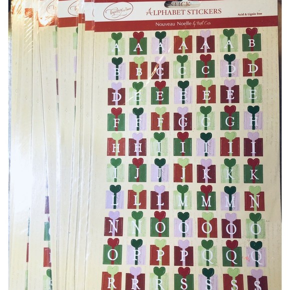 Alphabet Scrapbook Stickers Crafting Christmas Valentines Lot of 10 packs NEW - Picture 5 of 6